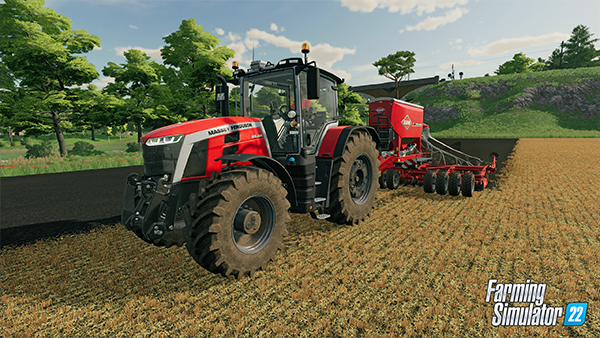 Farming Simulator 22 mods Massey ferguson with seeder.