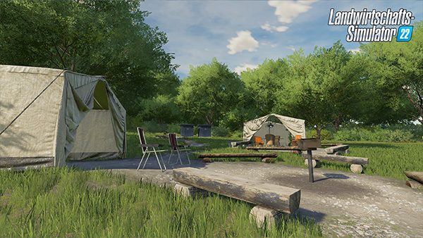 Farming Simulator 22 mods camping area, tents